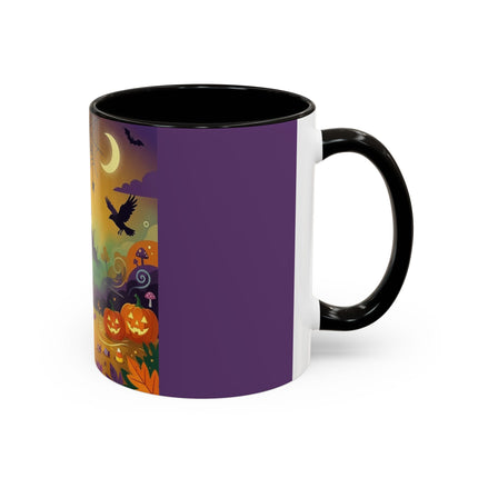 🌙🎃 The Scarecrow Of Haunted Hollow Colorful Mug – Whimsical Halloween Mystery
