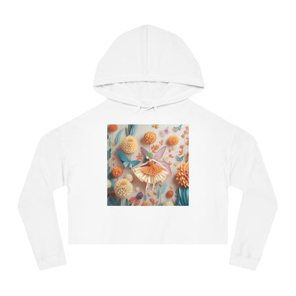 Dahlia Fairy Cropped Hooded Sweatshirt