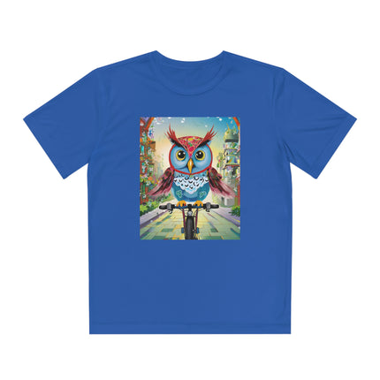 Cycling Owl Youth Competitor Tee – Urban Adventure & Playful Energy