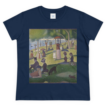 A Sunday on La Grande Jatte by Georges Seurat Women's Midweight Cotton Tee
