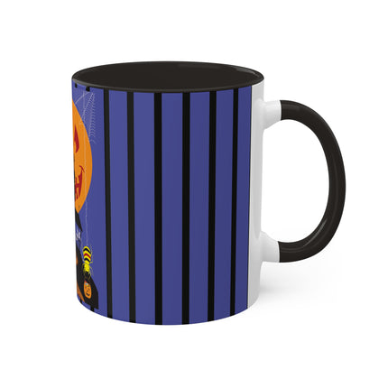 Halloween Night at the Haunted House Colorful Mugs, 11oz