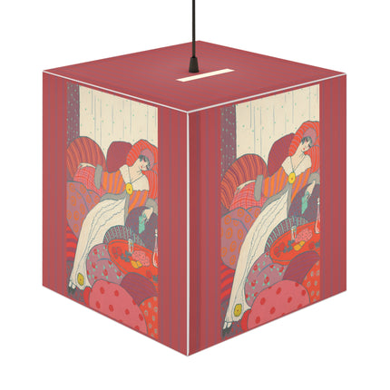 Les Coussins by Georges Lepape Light Cube Lamp