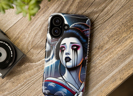 Geisha’s Black Ink Tears Phone Cases