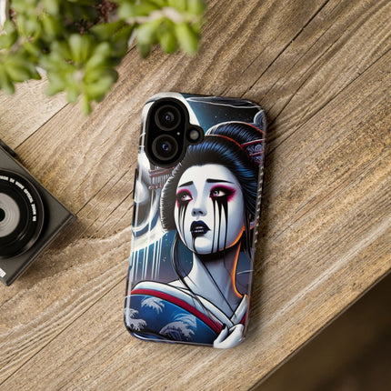 Geisha’s Black Ink Tears Phone Cases