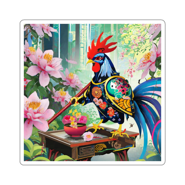 Cyberpunk Rooster Kiss-Cut Stickers (4 Sizes)