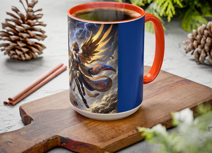 Valkyrie Descending Through Storm Colorful Mugs (11oz, 15oz)