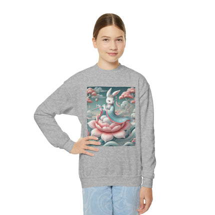Lotus Garden Melody Youth Crewneck Sweatshirt – Serenity, Harmony & Dreamlike Beauty