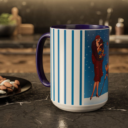 Snowfall & Couture Colorful Mugs (11oz, 15oz)