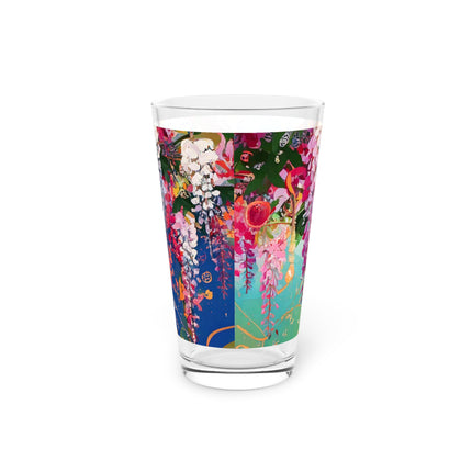 Golden Wisteria Elegance Glass, 16oz