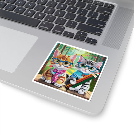 Kitten Scholars Kiss-Cut Stickers (4 Sizes)