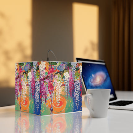 Golden Wisteria Elegance Light Cube Lamp