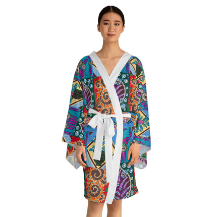 Floral Design by Emile-Alain Séguy Long Sleeve Kimono Robe (AOP)