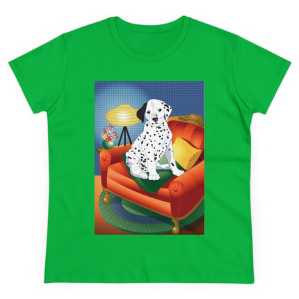 A Dalmatian's Cozy Corner Women's Midweight Cotton Tee