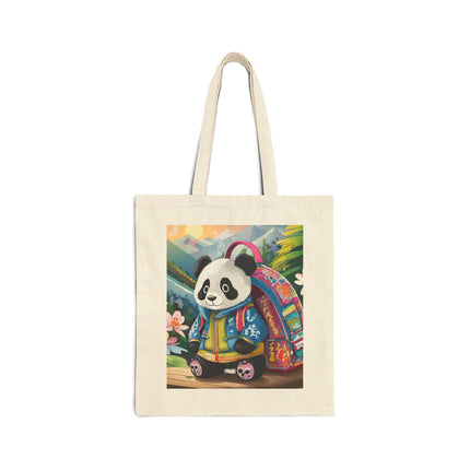 Baby Panda Cotton Canvas Tote Bag