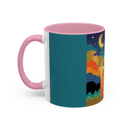 🌙🎃 The Witch Of Crescent Moon Pumpkin Colorful Mug – Colorful Halloween Charm