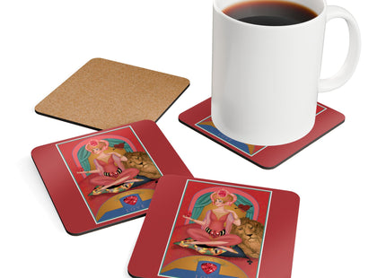 Cancer Zodiac Design – July & Ruby by Sofia Chiostri | Corkwood Coaster Set