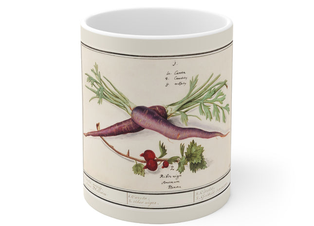 Carrot, Daucus carota and red currant, Ribes rubrum by Anselmus Boëtius de Boodt Ceramic Mug 11oz