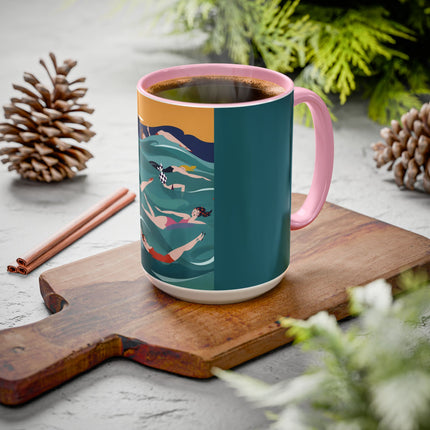 Summer Splash Colorful Mugs – Retro Beach Joy & Carefree Summer Vibes