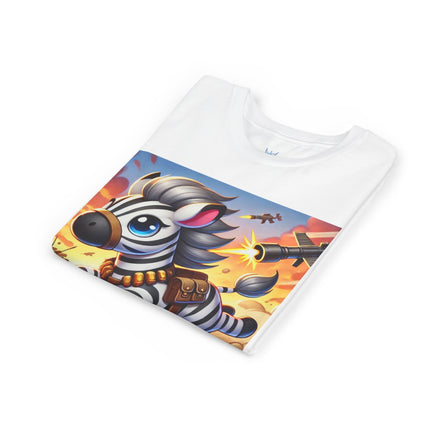 Zebra on the Run Youth Short Sleeve Tee