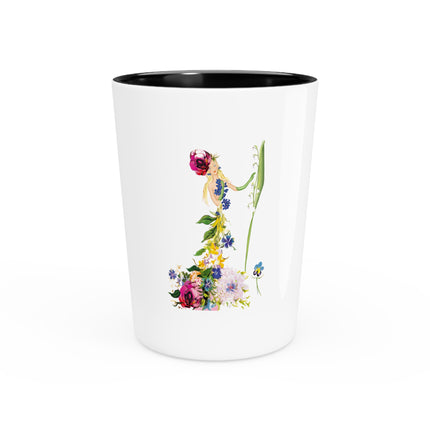 Blooming Splendor: A Floral Transformation Ceramic Shot Glass