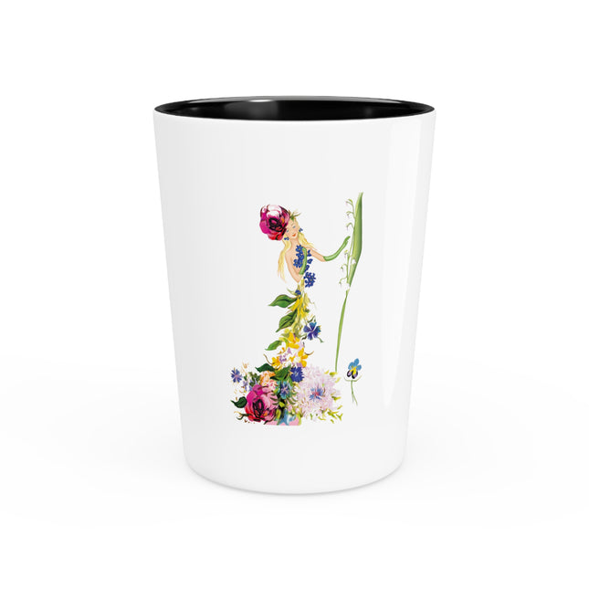 Blooming Splendor: A Floral Transformation Ceramic Shot Glass