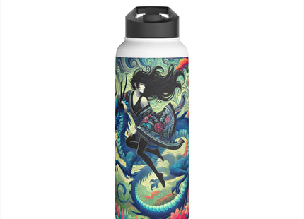 Mystic Guardian of the Sky Stainless Steel Water Bottle, Standard Lid