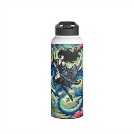 Mystic Guardian of the Sky Stainless Steel Water Bottle, Standard Lid