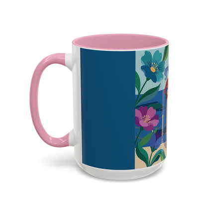 The Lady Of The Golden Horizon Colorful Mugs – Art Deco Coastal Elegance