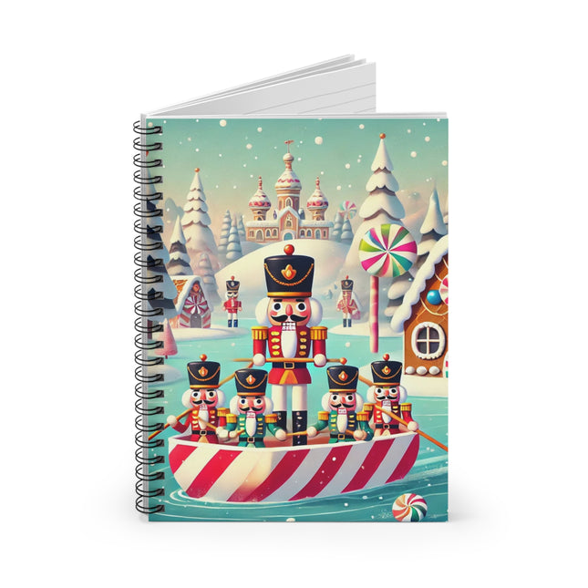 Nutcracker Candy-Striped Adventure Spiral Notebook - Ruled Line
