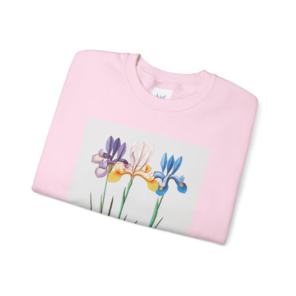 Blue Iris by Anselmus Boëtius de Boodt Heavy Blend™ Crewneck Sweatshirt