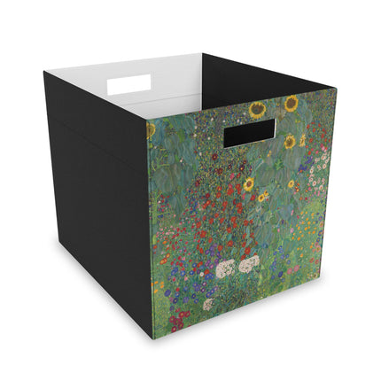 Farm Garden with Sunflowers by Gustav Klimt Felt Storage Box
