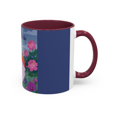 The Lady Of The Garden Tea Party Colorful Mugs – Art Deco Floral Elegance