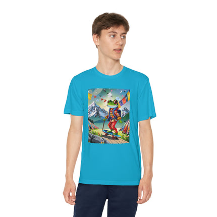 Skateboarding Frog Youth Competitor Tee – Whimsical Adventure & Playful Energy