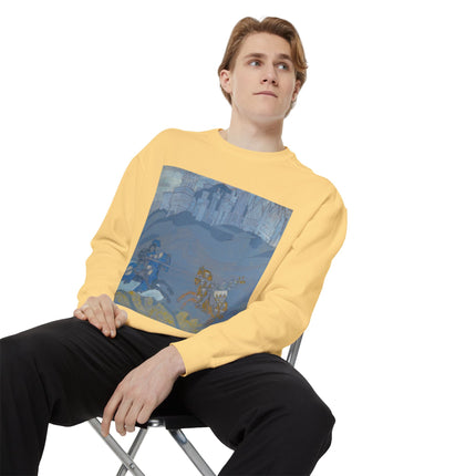 The Duel by Nicholas Roerich Unisex Garment-Dyed Sweatshirt