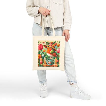 The Little Garden Tender Cotton Canvas Tote Bag – Sunshine, Care & Storybook Charm