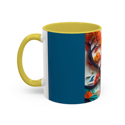 Owl at an Autumn Park Colorful Mugs (11oz, 15oz)