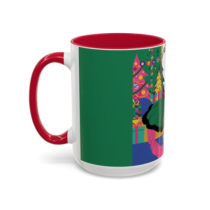 🎄🎁 The Emerald Christmas Belle Colorful Mug – Colorful Holiday Fashion Fantasy