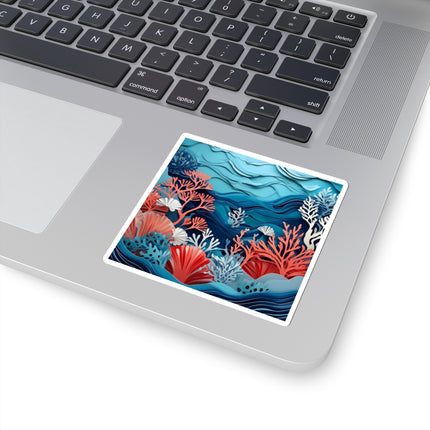 Enchanting Underwater Scene Kiss-Cut Stickers (4 Sizes)