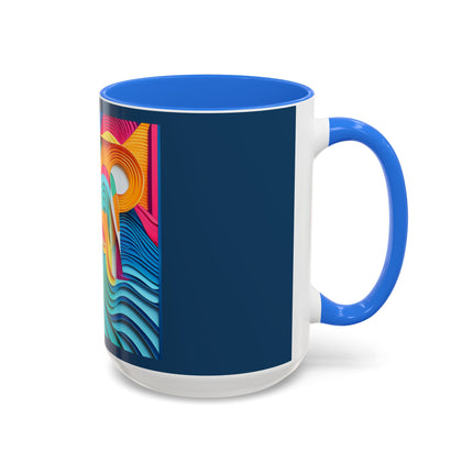 Surfing Zebra Colorful Mugs (11oz, 15oz)