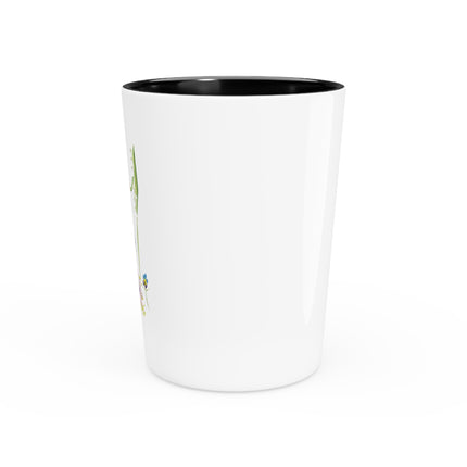 Blooming Splendor: A Floral Transformation Ceramic Shot Glass
