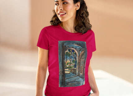 Gate in S. Miniato by Martin Monnickendam Women's Midweight Cotton Tee
