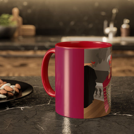 The Red Bird Colorful Mugs – Gentle Storybook Charm & Elegant Whimsy