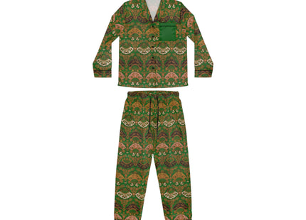 Japanese Fan Pattern by G.A. Audsley Women's Satin Pajamas (AOP)