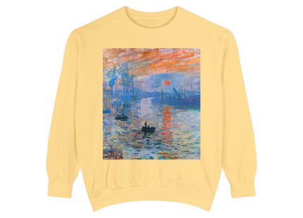 Sunrise by Claude Monet Unisex Garment-Dyed Sweatshirt