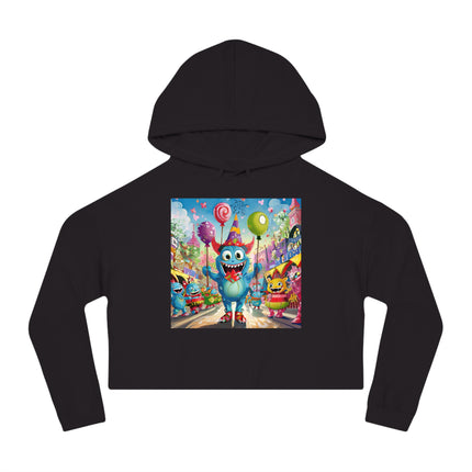 Monster Parade Madness Women’s Cropped Hooded Sweatshirt