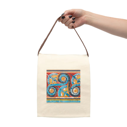 Reproduction of S-Spiral Frieze by Emile Gilliéron Canvas Lunch Bag With Strap