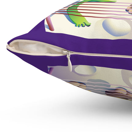 Cosmic Clash Spun Polyester Square Pillow