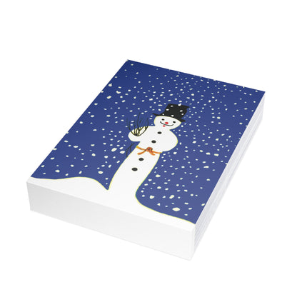 Snowman in Falling Snow Postcard Bundles (envelopes included)