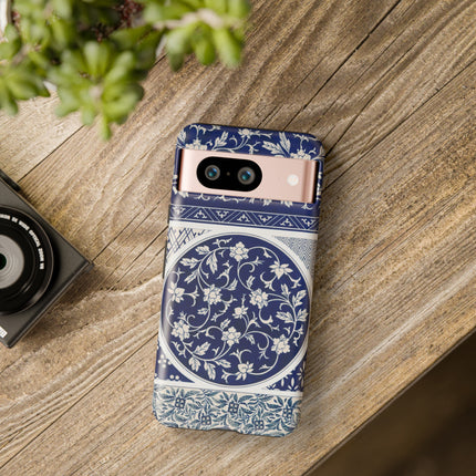 Blue Flower Pattern by Owen Jones Phone Cases