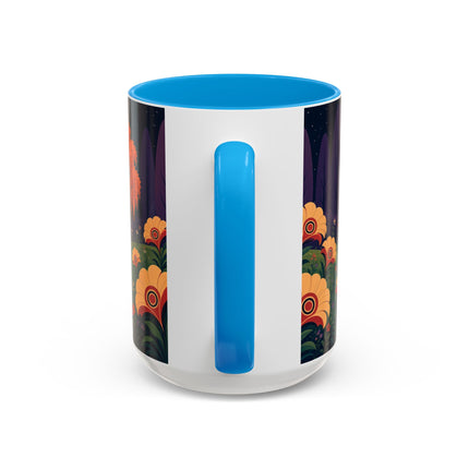 🌙🌼 The Moonlit Floral Dancer Colorful Mug – Art Deco Garden Fantasy
